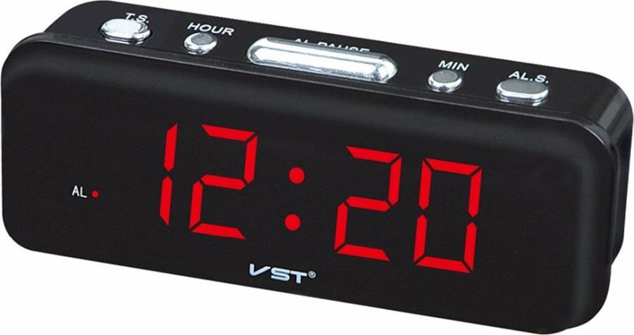 Ψηφιακό Ρολόι Επιτραπέζιο με Ξυπνητήρι VST-738 red Led