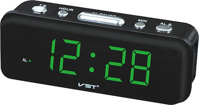 Ψηφιακό Ρολόι Επιτραπέζιο με Ξυπνητήρι VST-738 red Led