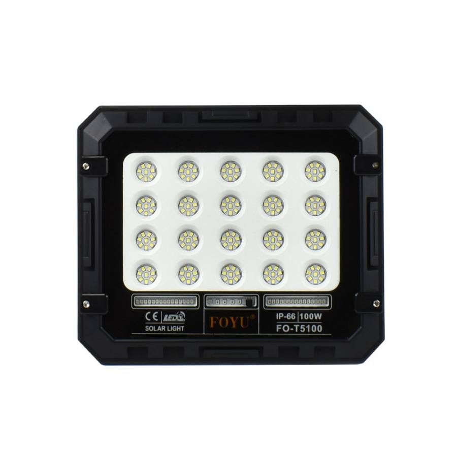 Στεγανός Ηλιακός Προβολέας LED 100W Ψυχρό Λευκό 6500K IP66